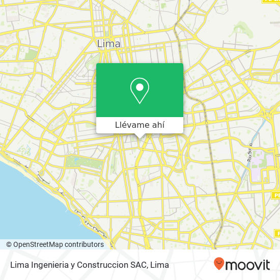 Mapa de Lima Ingenieria y Construccion SAC