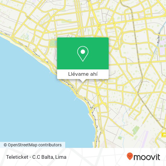 Mapa de Teleticket - C.C Balta