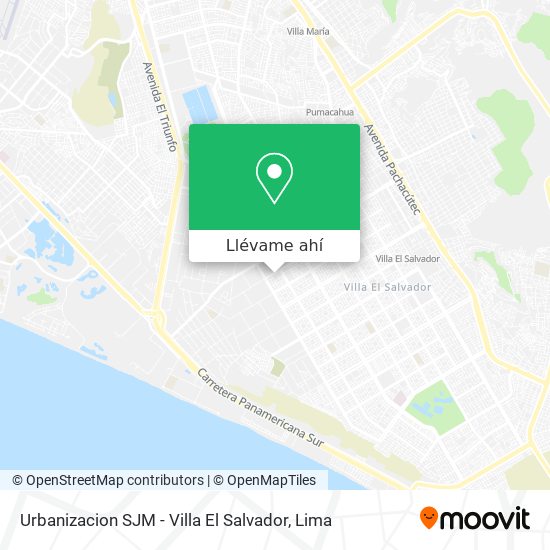Mapa de Urbanizacion SJM - Villa El Salvador