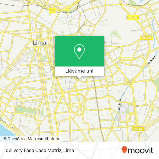 Mapa de delivery Fasa Casa Matriz