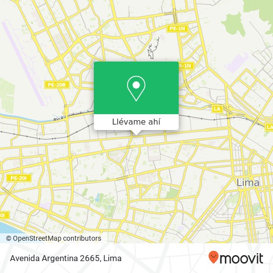 Mapa de Avenida Argentina 2665