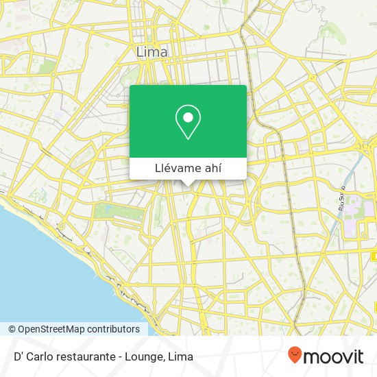 Mapa de D' Carlo restaurante - Lounge
