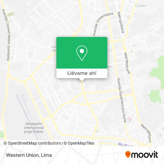 Mapa de Western Union