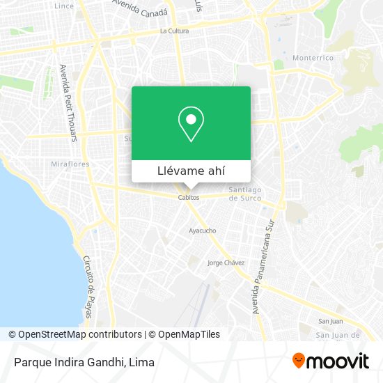 Mapa de Parque Indira Gandhi