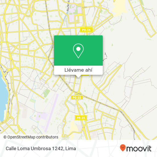 Mapa de Calle Loma Umbrosa 1242