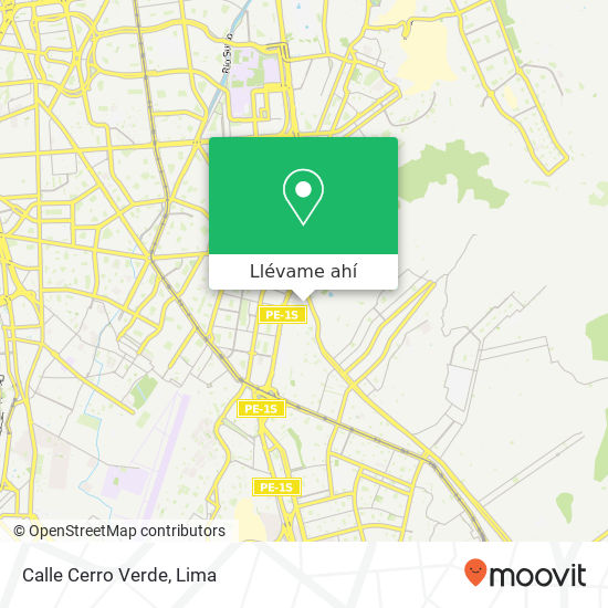 Mapa de Calle Cerro Verde