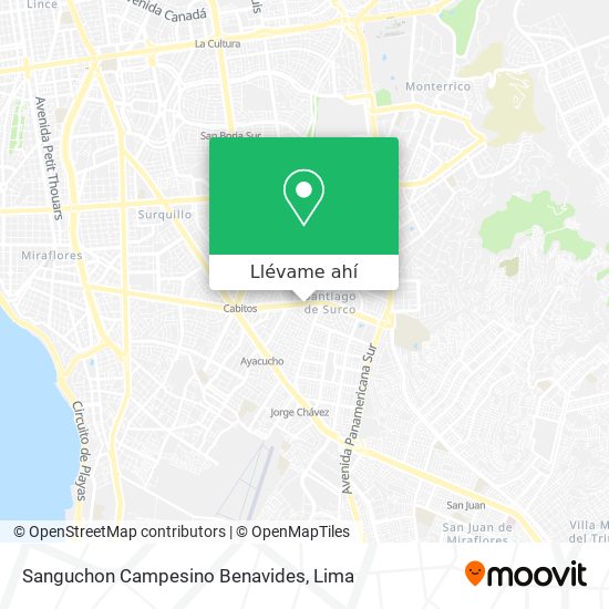 Mapa de Sanguchon Campesino Benavides