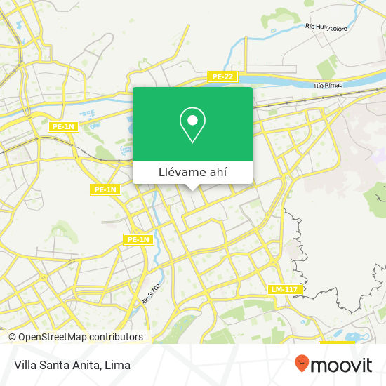 Mapa de Villa Santa Anita