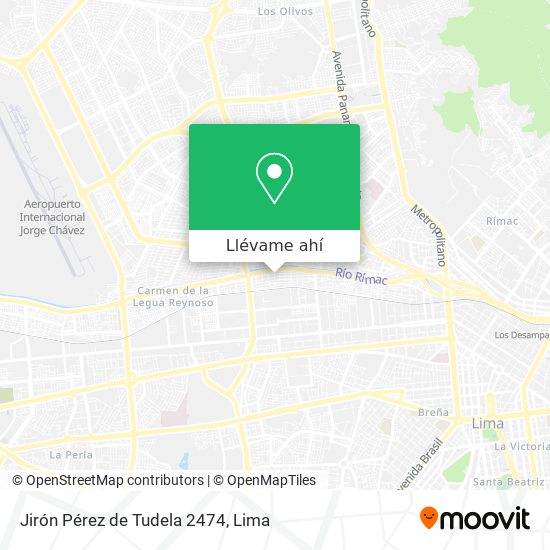 Mapa de Jirón Pérez de Tudela 2474