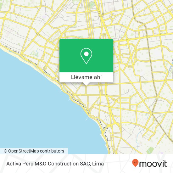 Mapa de Activa Peru M&O Construction SAC