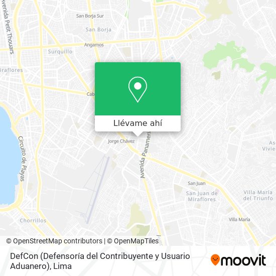Mapa de DefCon (Defensoría del Contribuyente y Usuario Aduanero)