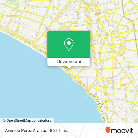Mapa de Avenida Perez Aranibar 867