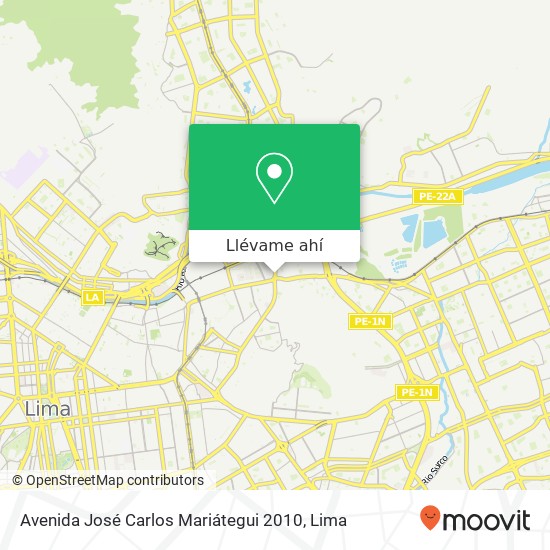 Mapa de Avenida José Carlos Mariátegui 2010