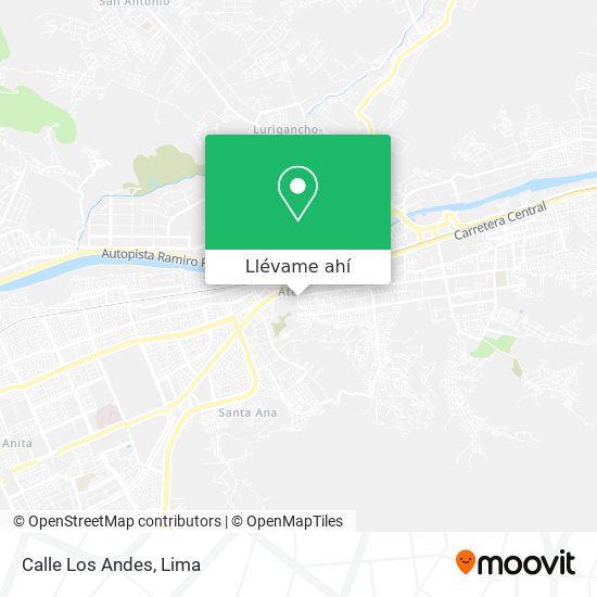 Mapa de Calle Los Andes