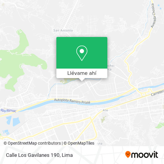 Mapa de Calle Los Gavilanes 190