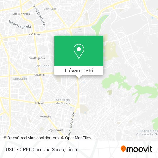 Mapa de USIL - CPEL Campus Surco