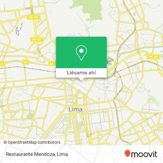 Mapa de Restaurante Mendoza