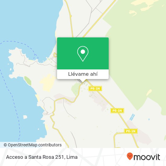 Mapa de Acceso a Santa Rosa 251