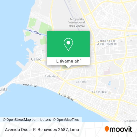 Mapa de Avenida Oscar R. Benavides 2687