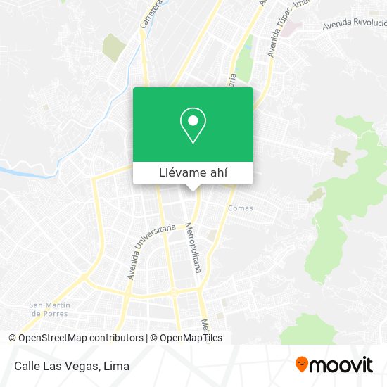 Mapa de Calle Las Vegas