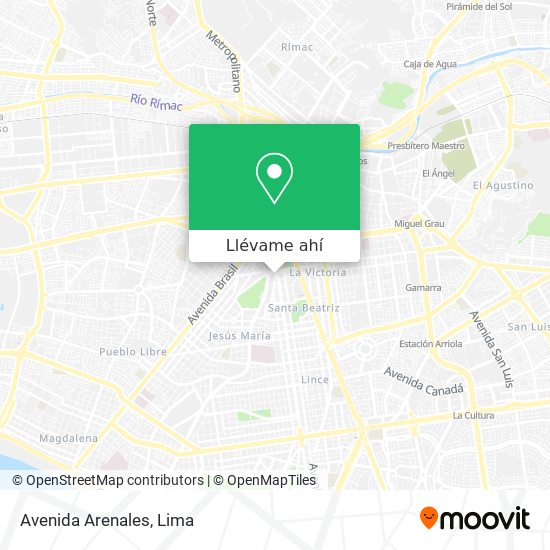 Mapa de Avenida Arenales