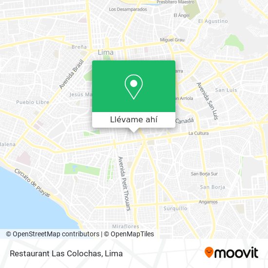 Mapa de Restaurant Las Colochas