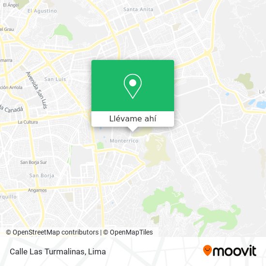 Mapa de Calle Las Turmalinas