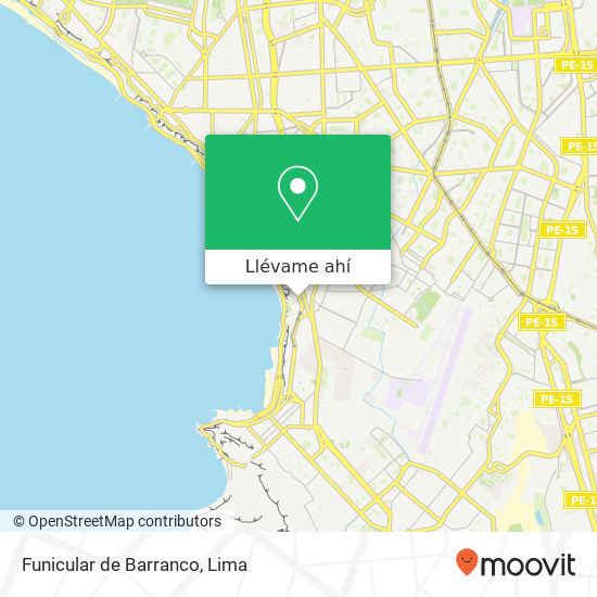 Mapa de Funicular de Barranco