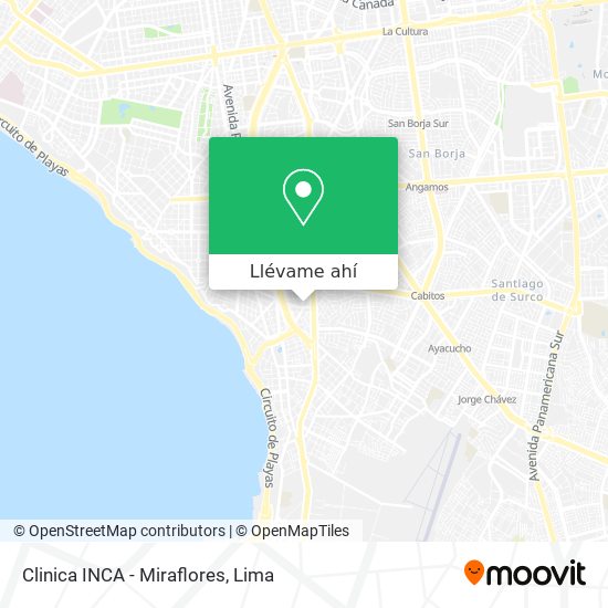 Mapa de Clinica INCA - Miraflores