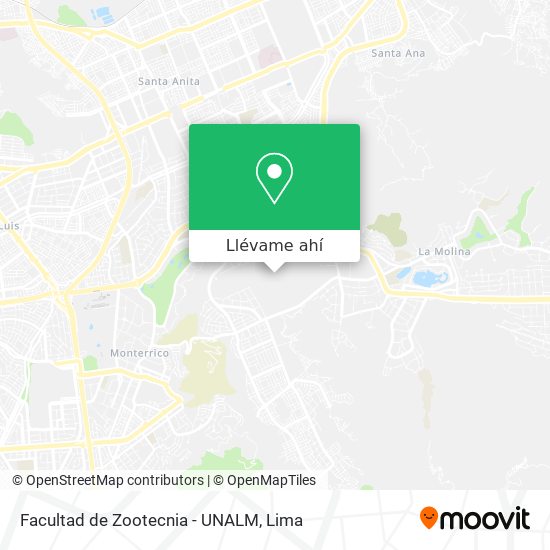 Mapa de Facultad de Zootecnia - UNALM