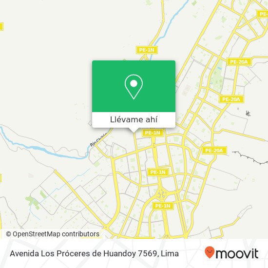 Mapa de Avenida Los Próceres de Huandoy 7569