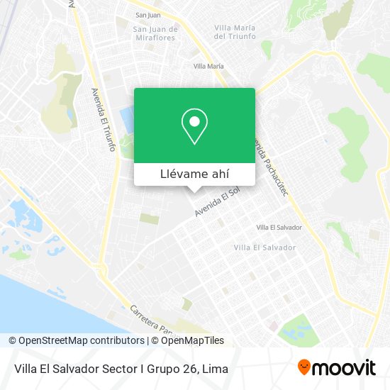Mapa de Villa El Salvador Sector I Grupo 26