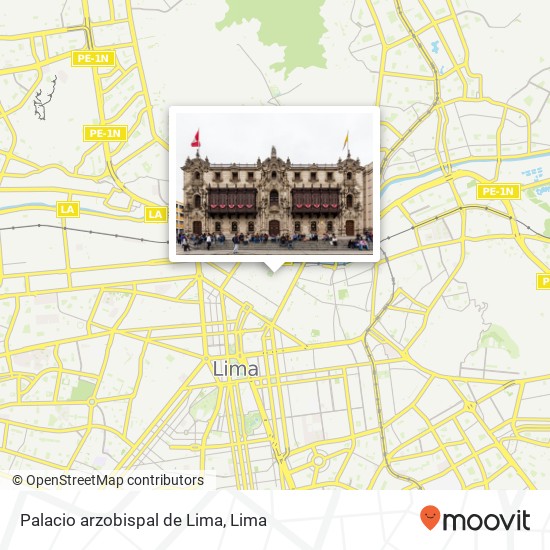 Mapa de Palacio arzobispal de Lima