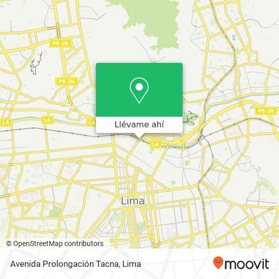 Mapa de Avenida Prolongación Tacna