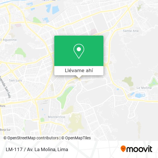 Mapa de LM-117 / Av. La Molina