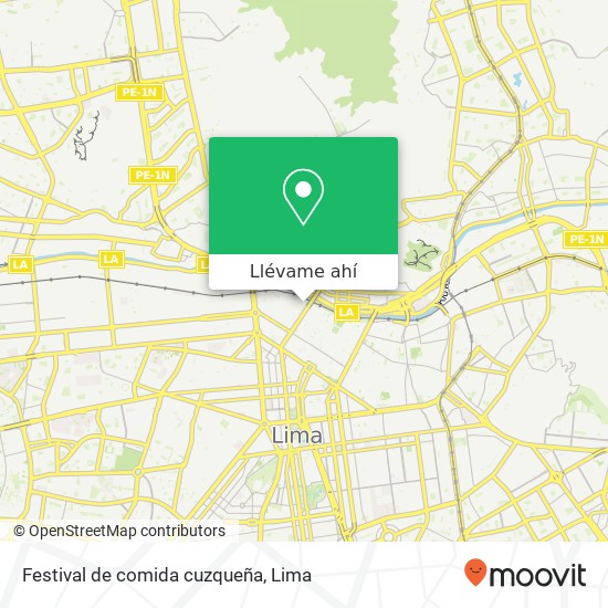 Mapa de Festival de comida cuzqueña