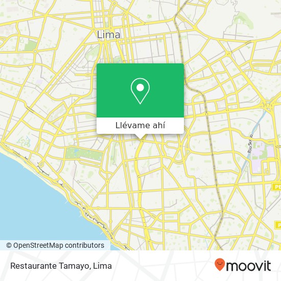 Mapa de Restaurante Tamayo