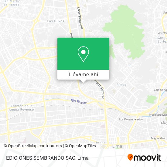 Mapa de EDICIONES SEMBRANDO SAC