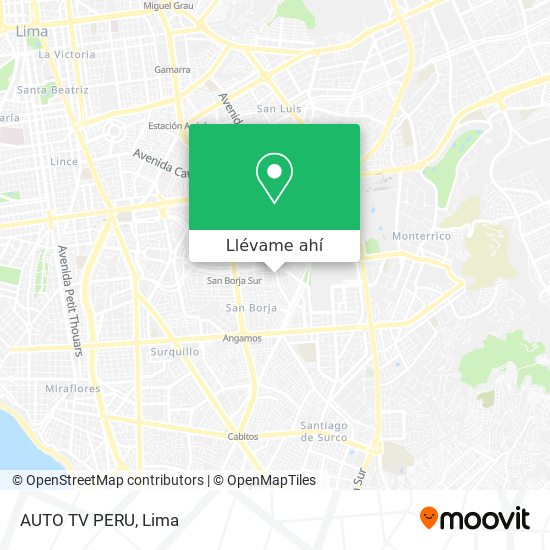 Mapa de AUTO TV PERU