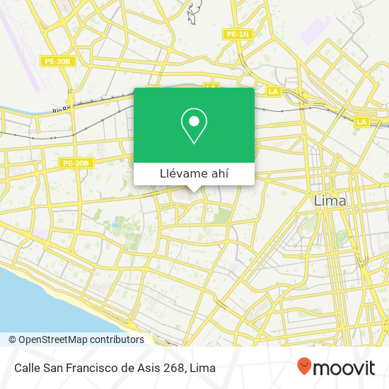 Mapa de Calle San Francisco de Asis 268