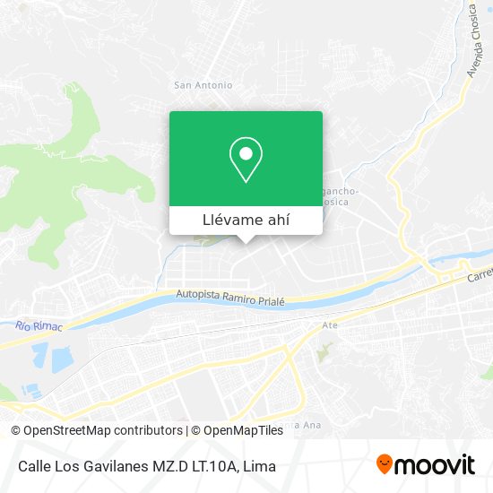 Mapa de Calle Los Gavilanes MZ.D LT.10A