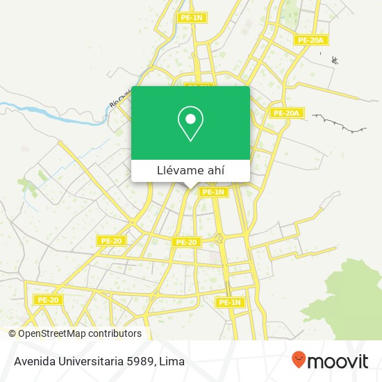 Mapa de Avenida Universitaria 5989