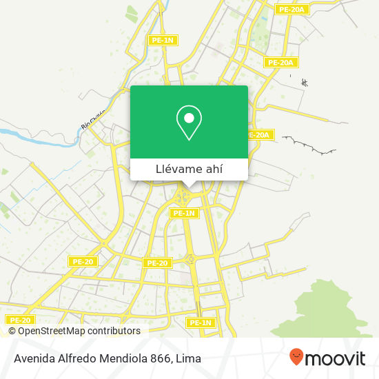 Mapa de Avenida Alfredo Mendiola 866