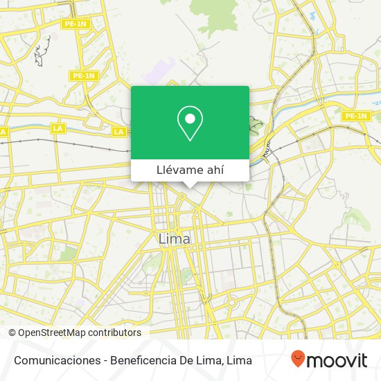 Mapa de Comunicaciones - Beneficencia De Lima