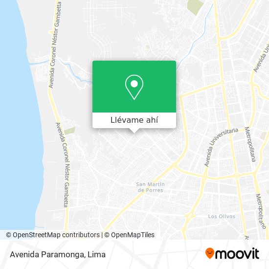 Mapa de Avenida Paramonga