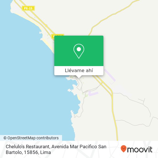 Mapa de Chelulo's Restaurant, Avenida Mar Pacifico San Bartolo, 15856