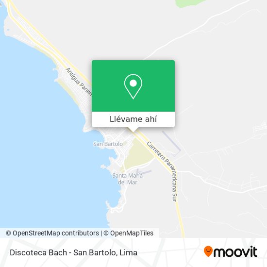 Mapa de Discoteca Bach - San Bartolo