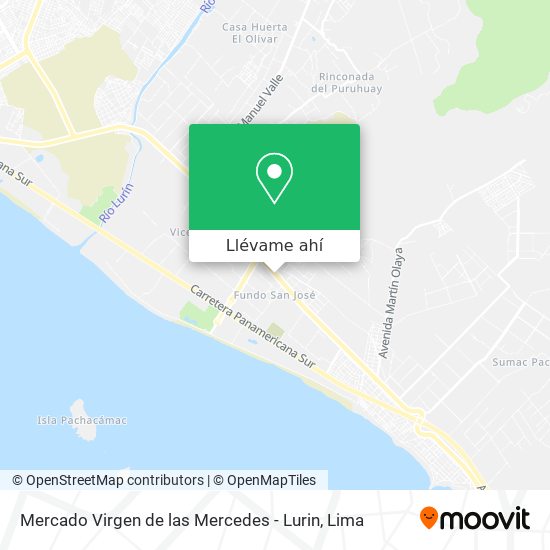 Mapa de Mercado Virgen de las Mercedes - Lurin