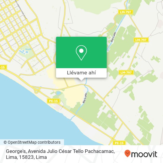 Mapa de George's, Avenida Julio César Tello Pachacamac, Lima, 15823