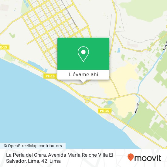 Mapa de La Perla del Chira, Avenida María Reiche Villa El Salvador, Lima, 42